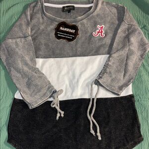 Gray and black Alabama half tie sleeve.